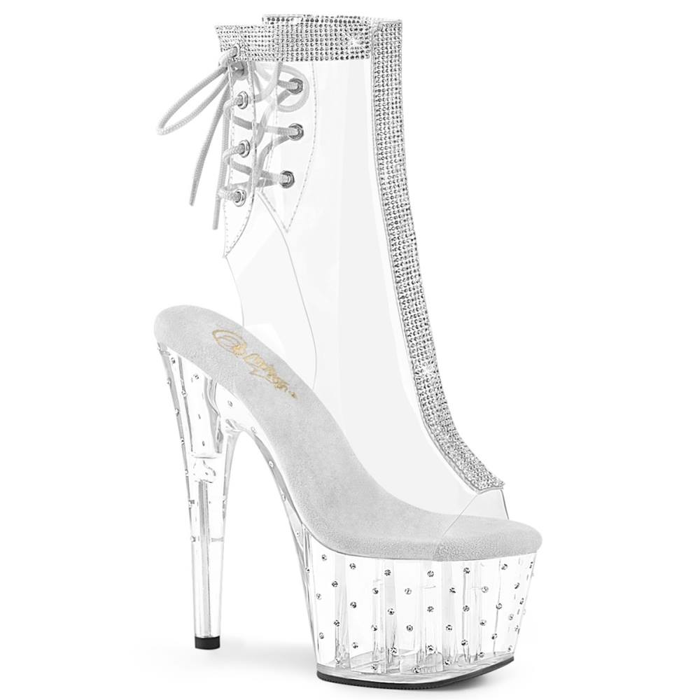 Pleaser - STARDUST1018C2RS Bottes de plateforme, Pole dance chaussures - Transparent Product image